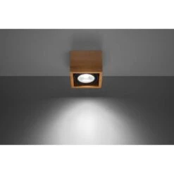 Deckenleuchte, Holz, Würfel-Design, L 14 Cm