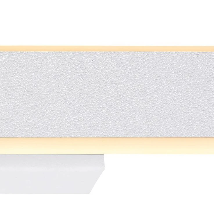 LED Wandleuchte, Metall, Weiß-matt, Lederoptik, 40 Cm – Bild 5