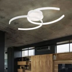 LED Deckenleuchte, Weiß Matt, Switch Dimmer, 70 Cm