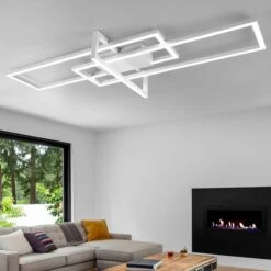 LED Deckenleuchte, Weiß Matt, Switch Dimmer, 100 Cm