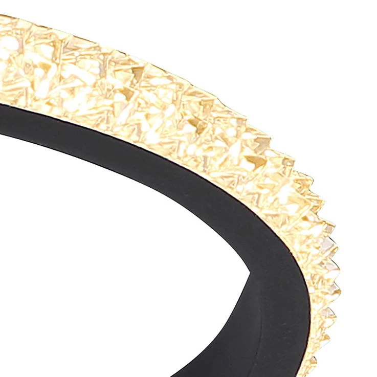 LED Deckenlampe, Spirale, Acrylkristalle, Metall, Schwarz – Bild 7