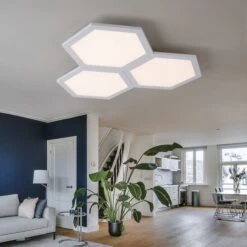 LED Deckenleuchte, Opal, 3 Flammig, Modern, L 52cm