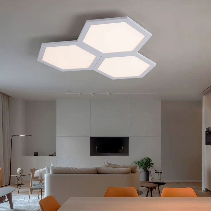 LED Deckenleuchte, Opal, 3 Flammig, Modern, L 52cm – Bild 7