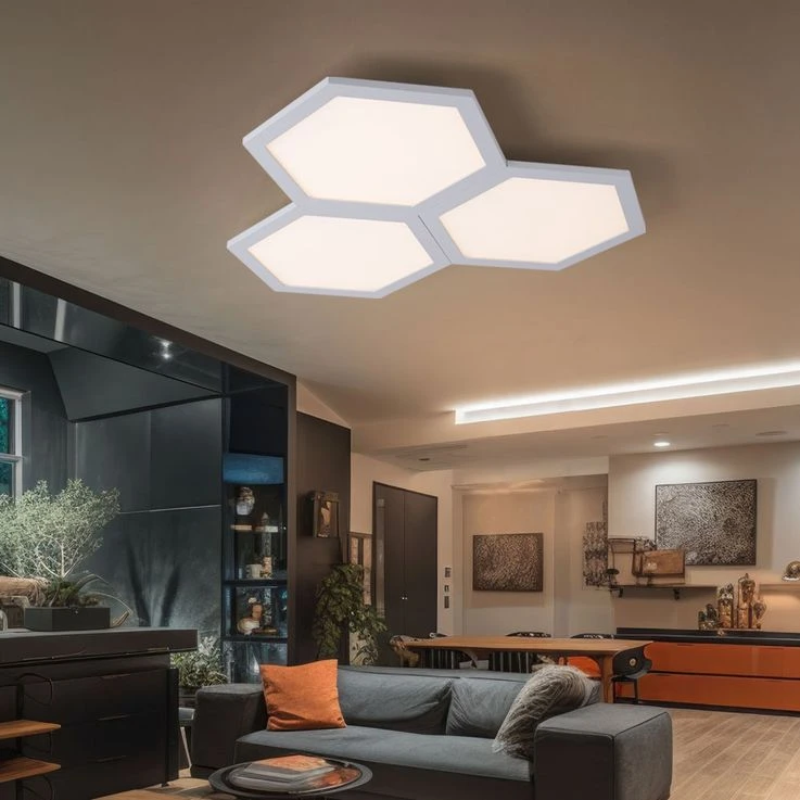 LED Deckenleuchte, Opal, 3 Flammig, Modern, L 52cm – Bild 4