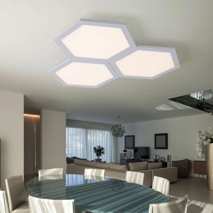 LED Deckenleuchte, Opal, 3 Flammig, Modern, L 52cm – Bild 6