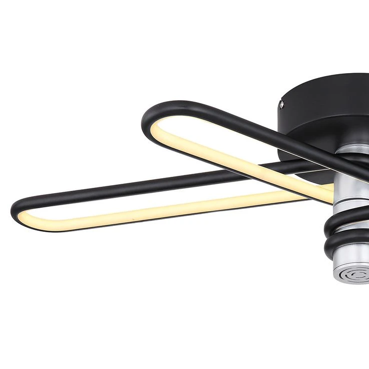 LED Deckenleuchte, Metall, Schwarz, Lautsprecher, L 91,5 Cm – Bild 9