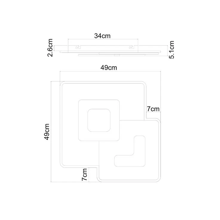 LED Deckenleuchte, CCT, Dimmbar, Fernbedienung, L 49 Cm – Bild 14