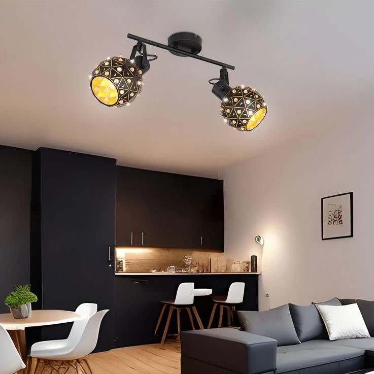 Deckenleuchte,, Kristalle, Spots Beweglich, L 35 Cm – Bild 3