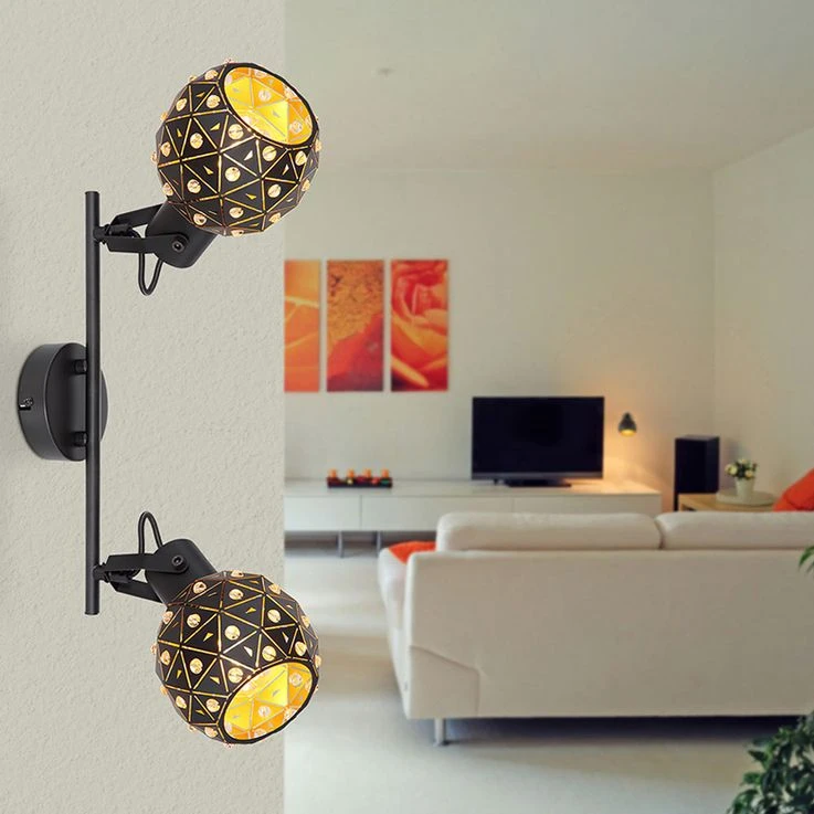 Deckenleuchte,, Kristalle, Spots Beweglich, L 35 Cm – Bild 5