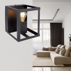 Wandleuchte, Schwarz Matt