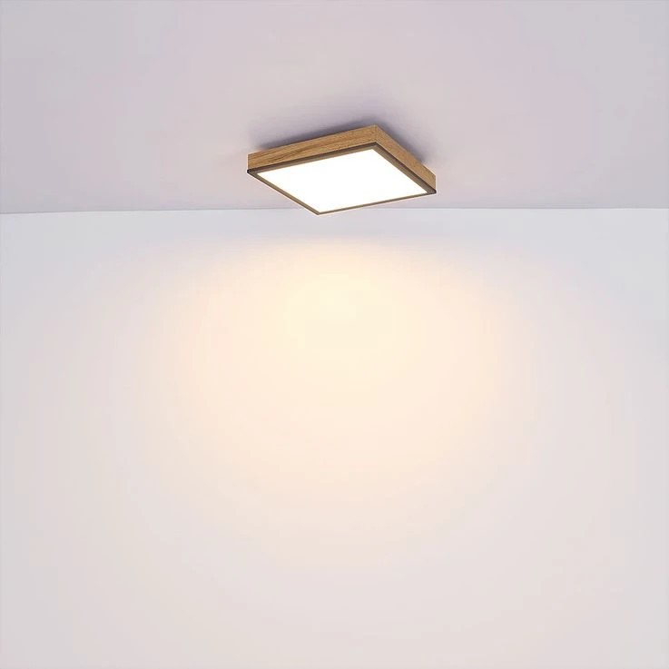 LED Deckenlampe In Opal Weiß Und Holzoptik – Bild 11