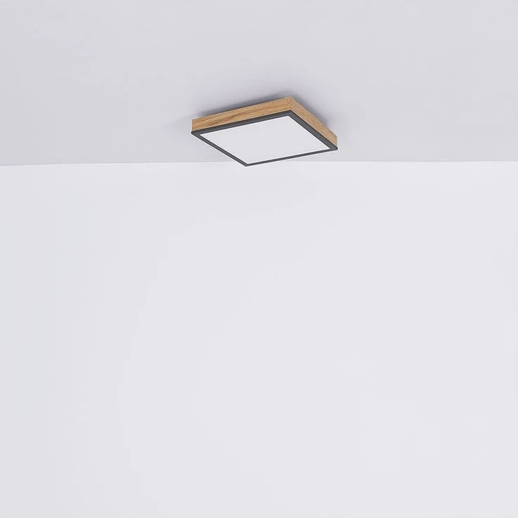 LED Deckenlampe In Opal Weiß Und Holzoptik – Bild 12