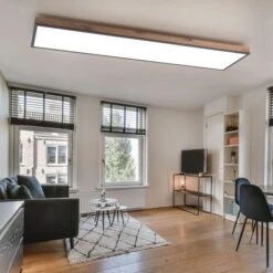 LED Deckenpanel, Holz-Optik, Fernbedienung, CCT, L 120 Cm