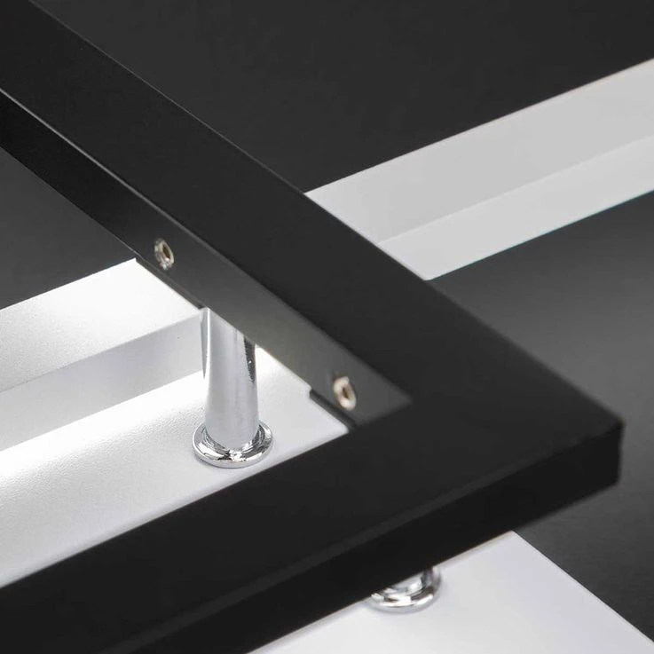 LED Deckenleuchte, Schwarz-weiß, Quadrat, L 48 Cm – Bild 5