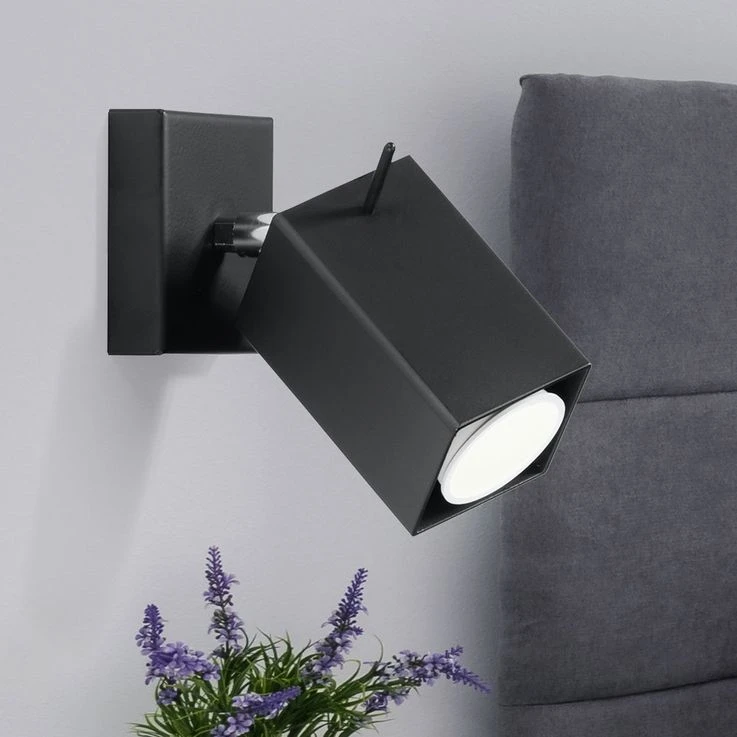 Wandstrahler, Stahl Schwarz, Spot Verstellbar, H 15 Cm – Bild 3