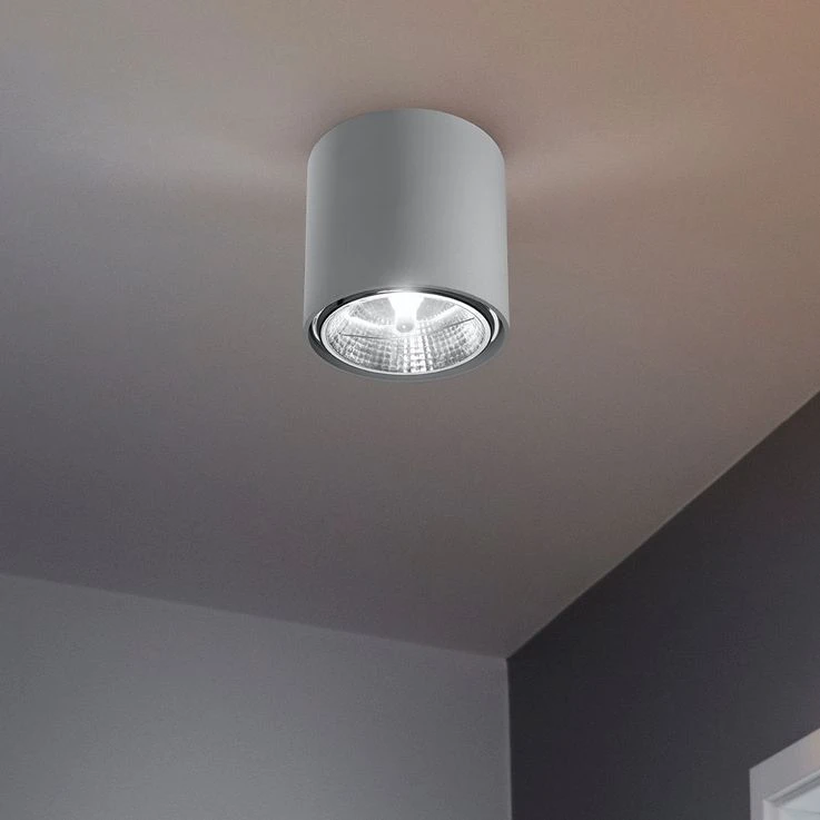 Deckenleuchte, Weiß, Skandinavisch, GU10, H 11 Cm