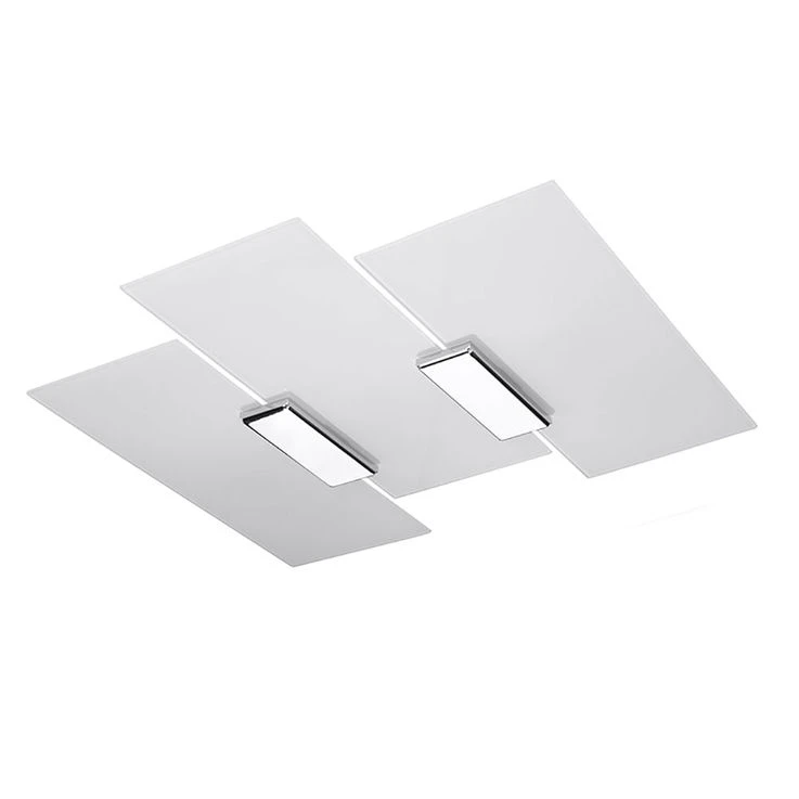 Deckenleuchte, Chrom, Glas Satiniert, 40 Cm – Bild 2