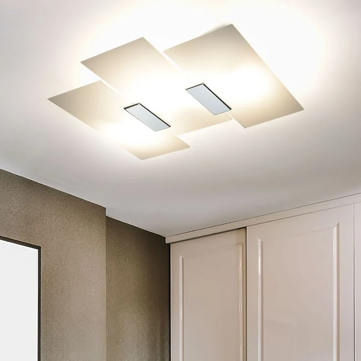 Deckenleuchte, Chrom, Glas Satiniert, 40 Cm – Bild 3