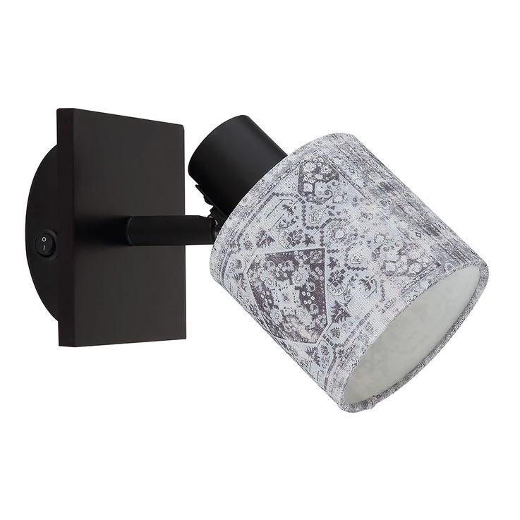 Wandleuchte, Metall, Textil, Spot Verstellbar – Bild 2