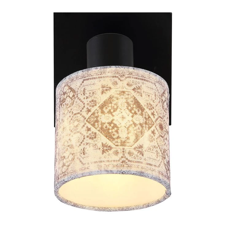 Wandleuchte, Metall, Textil, Spot Verstellbar – Bild 6