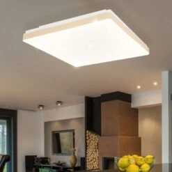 Deckenleuchte, LED, 12W, Sparkle Dekor, Opal, Weiß, L 33 Cm