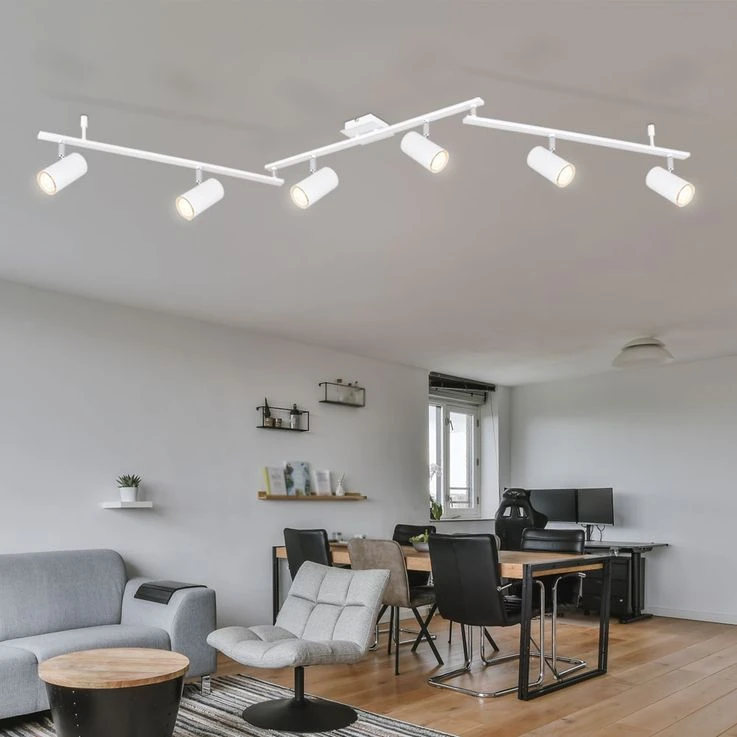 Deckenstrahler, Spots Beweglich, Weiß Matt, L 180 Cm – Bild 3