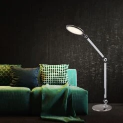 LED Tischleuchte, Mit Base Und Clip, Touchdimmer, Schwarz