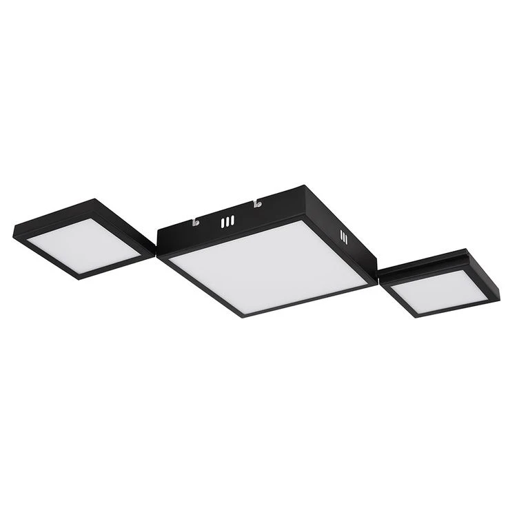 LED Deckenleuchte, CCT, Fernbedienung, Schwarz, L 93 Cm – Bild 2
