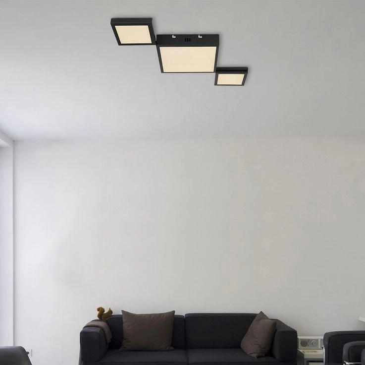 LED Deckenleuchte, CCT, Fernbedienung, Schwarz, L 93 Cm – Bild 8