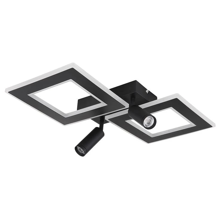 LED Deckenleuchte, RGB Farbwechlser, Dimmbar, 2 Quadrate – Bild 2