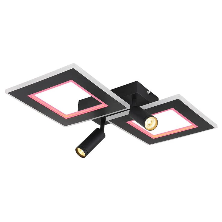 LED Deckenleuchte, RGB Farbwechlser, Dimmbar, 2 Quadrate – Bild 19