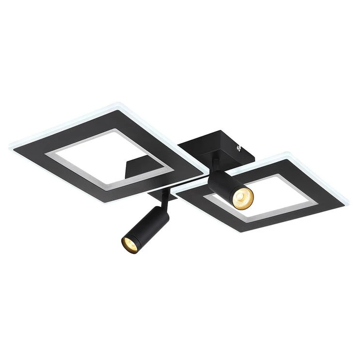 LED Deckenleuchte, RGB Farbwechlser, Dimmbar, 2 Quadrate – Bild 14