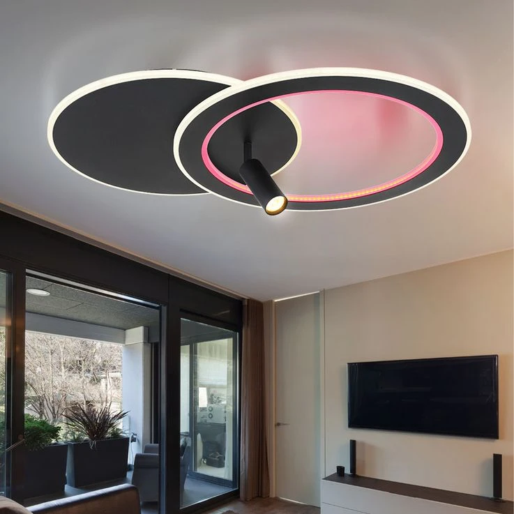 LED Deckenleuchte, RGB Farbwechsler, Dimmbar, CCT, L 69,5 Cm – Bild 5