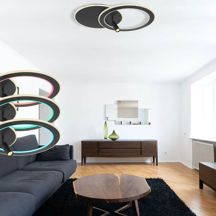 LED Deckenleuchte, RGB Farbwechsler, Dimmbar, CCT, L 69,5 Cm – Bild 9