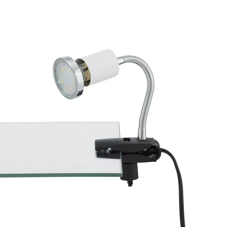 LED Tischleuchte, Flexibel, Metall, Weiß, H 14 Cm – Bild 9