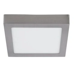 LED Deckenleuchte, Metall, Silber, Warmweiß, L 22,5cm