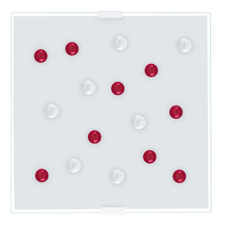 Wand-/Deckenleuchte, Glas Satiniert, Dekor-Glassteine L 29 Cm – Bild 2