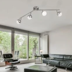 LED Deckenlampe, Bewegliche Spots, 4 Flammig, L 78 Cm