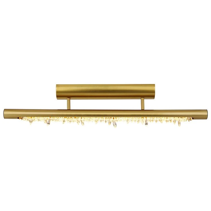 LED Deckenlampe, Metall, Kristalle, Messing, Memory, L 80 Cm – Bild 13