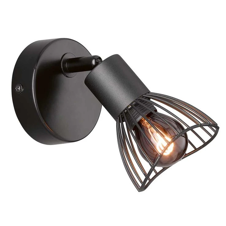 Wandleuchte Sandschwarz, Beweglicher Spot H 14 Cm – Bild 2