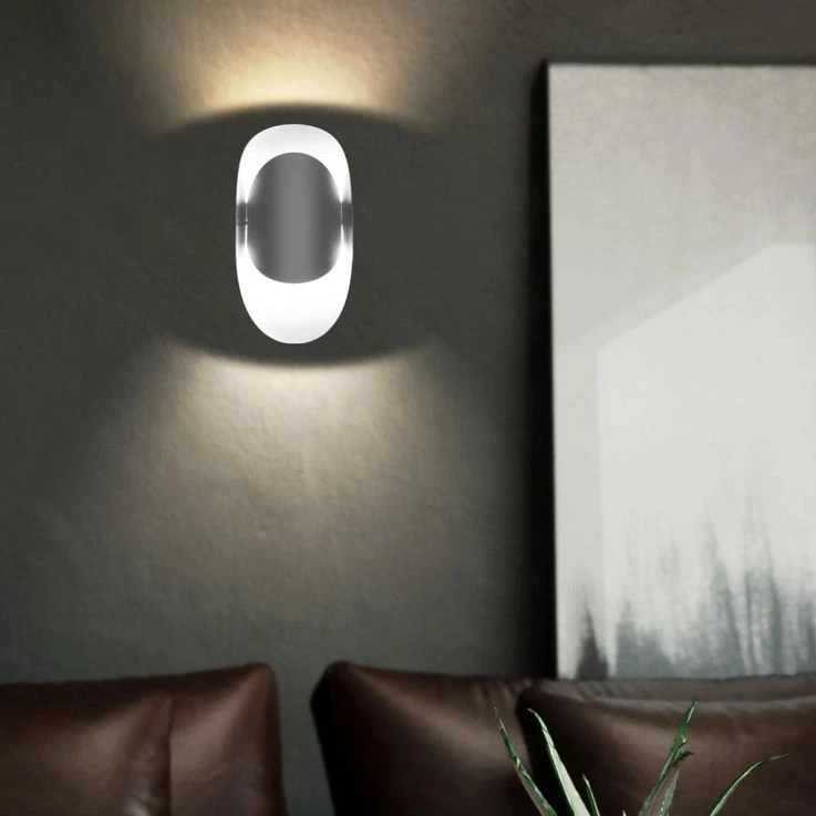 Wandleuchte, Stahl, Weiß H 30 Cm – Bild 3