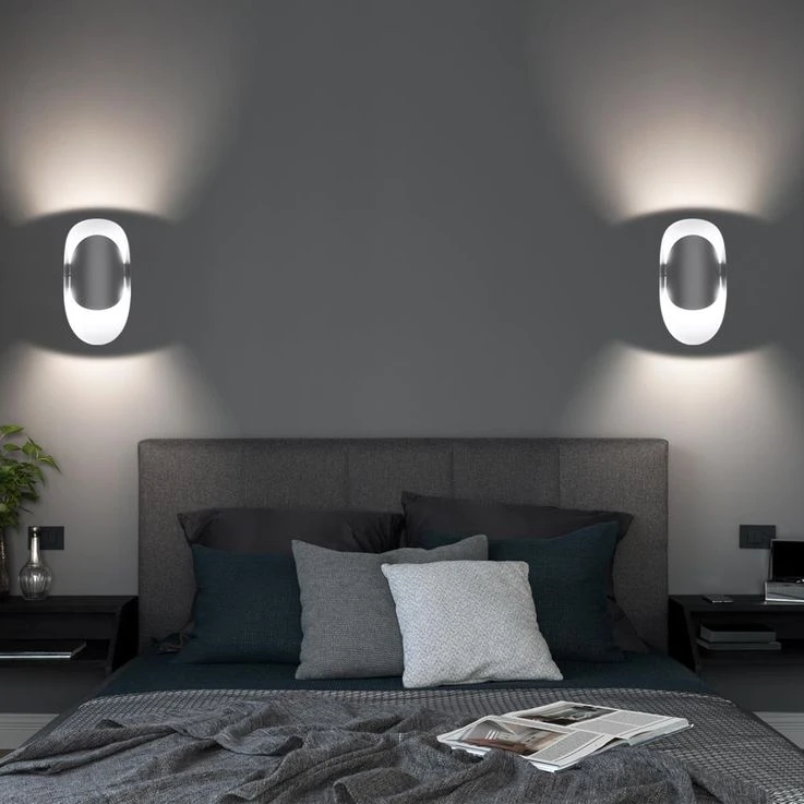 Wandleuchte, Stahl, Weiß H 30 Cm – Bild 4