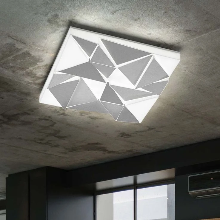 LED Deckenleuchte, CCT, Silber, Quadratisch, L 40 Cm – Bild 4