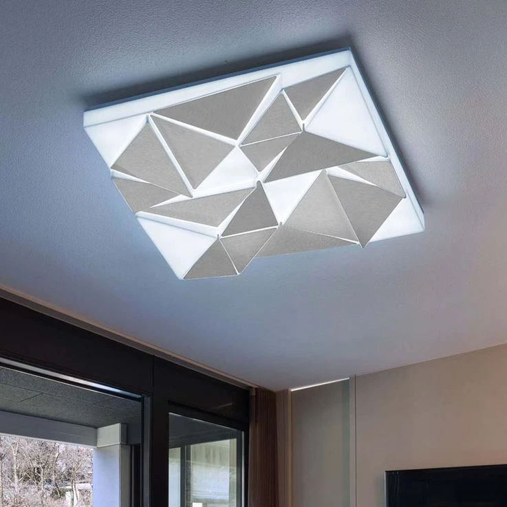 LED Deckenleuchte, CCT, Silber, Quadratisch, L 40 Cm – Bild 7