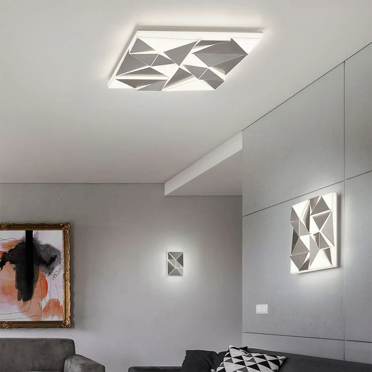 LED Deckenleuchte, CCT, Silber, Quadratisch, L 40 Cm – Bild 8