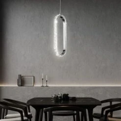 LED Hängeleuchte, Chrom, Verstellbar, Dimmbar, 150cm, HARLEY