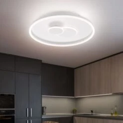 LED Deckenlampe Weiß, 3 Stufen Dimmer, D 40 Cm