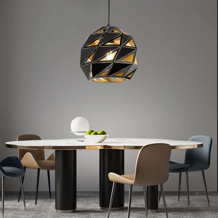 Pendellampe, Eisen, Schwarz, Höhenverstellbar, 150cm, JUBA – Bild 6