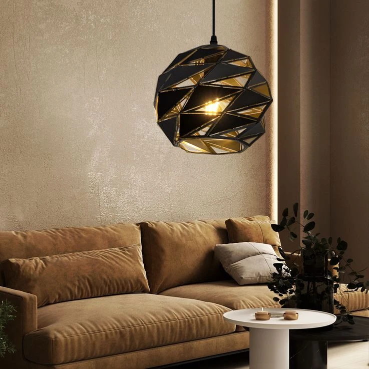 Pendellampe, Eisen, Schwarz, Höhenverstellbar, 150cm, JUBA – Bild 3