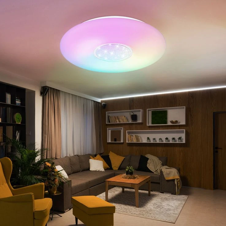 LED Deckenleuchte, Dimmbar, Regenbogen-Effekt, 48,5 Cm – Bild 6